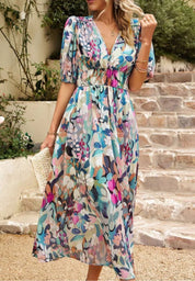 Amelia Kensington | Floral Chiffon Midi Dress For Women