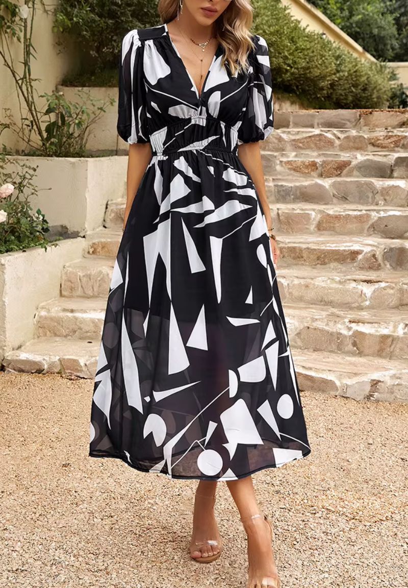 Amelia Kensington | Floral Chiffon Midi Dress For Women