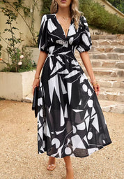 Amelia Kensington | Floral Chiffon Midi Dress For Women