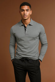 Julien Carrington | Long Sleeve Polo Shirt For Men
