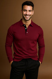 Julien Carrington | Long Sleeve Polo Shirt For Men