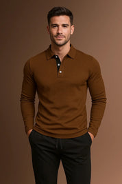 Julien Carrington | Long Sleeve Polo Shirt For Men