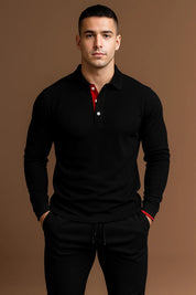 Julien Carrington | Long Sleeve Polo Shirt For Men