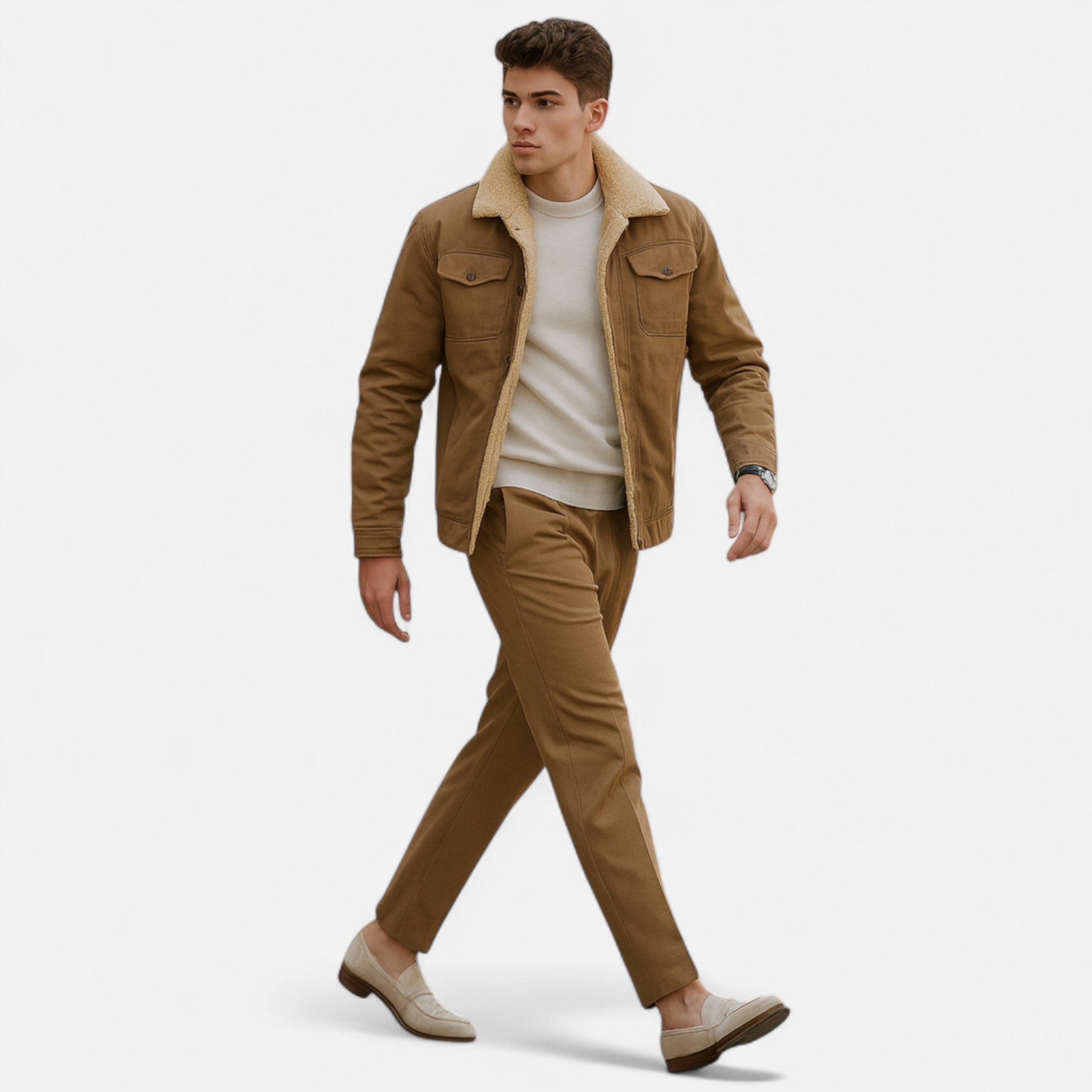 Henry Cavendish | Sherpa Lined Jacket For Men