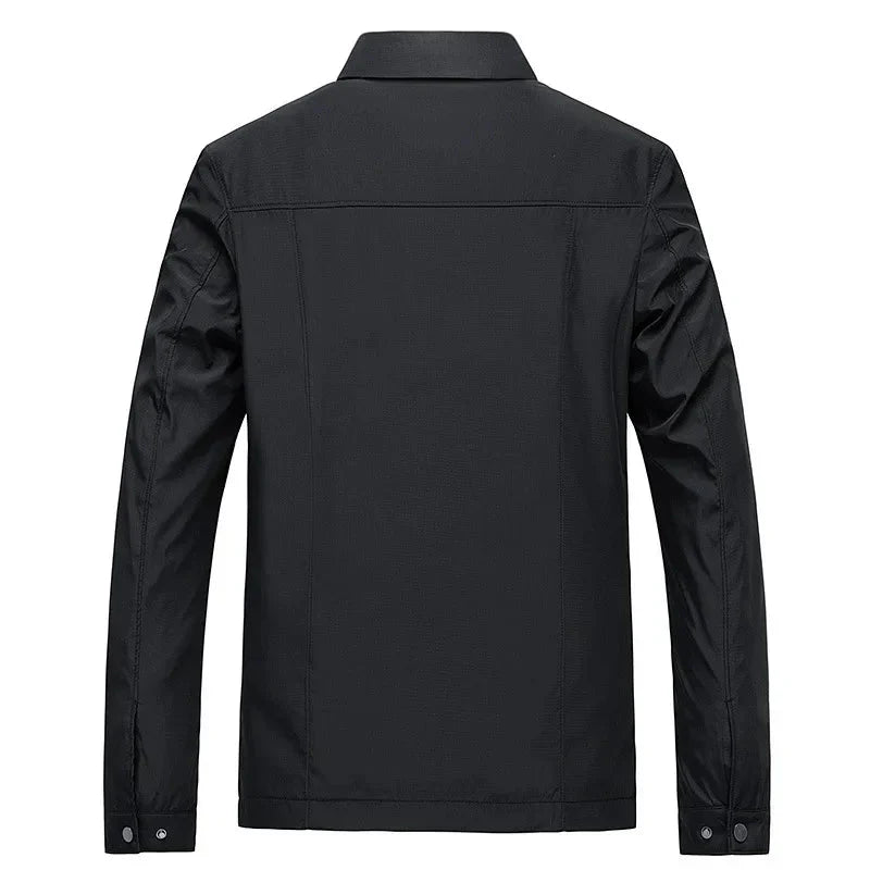 Mens-Classic-Black-Zip-Up-Jacket-Lightweight-Checked-Lining-2.webp