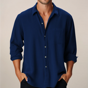 Theo Harrington | Classic Linen Shirt For Men