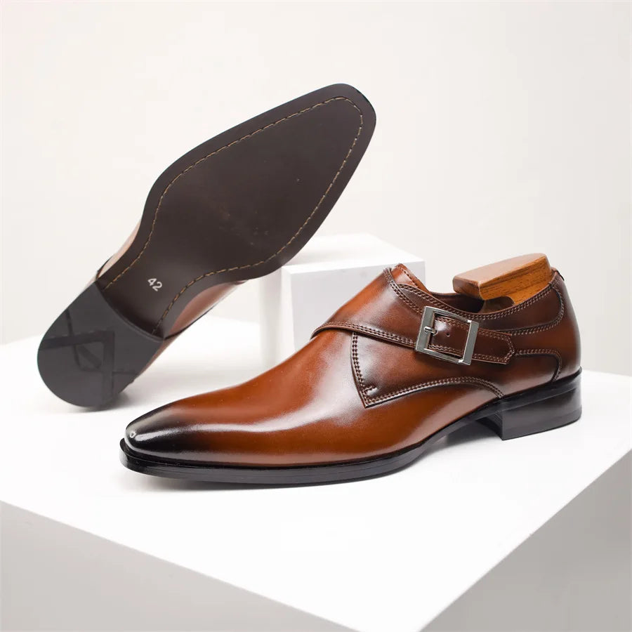 Antonio Ferrara | Roma Monk Strap Leather Shoes Luxe