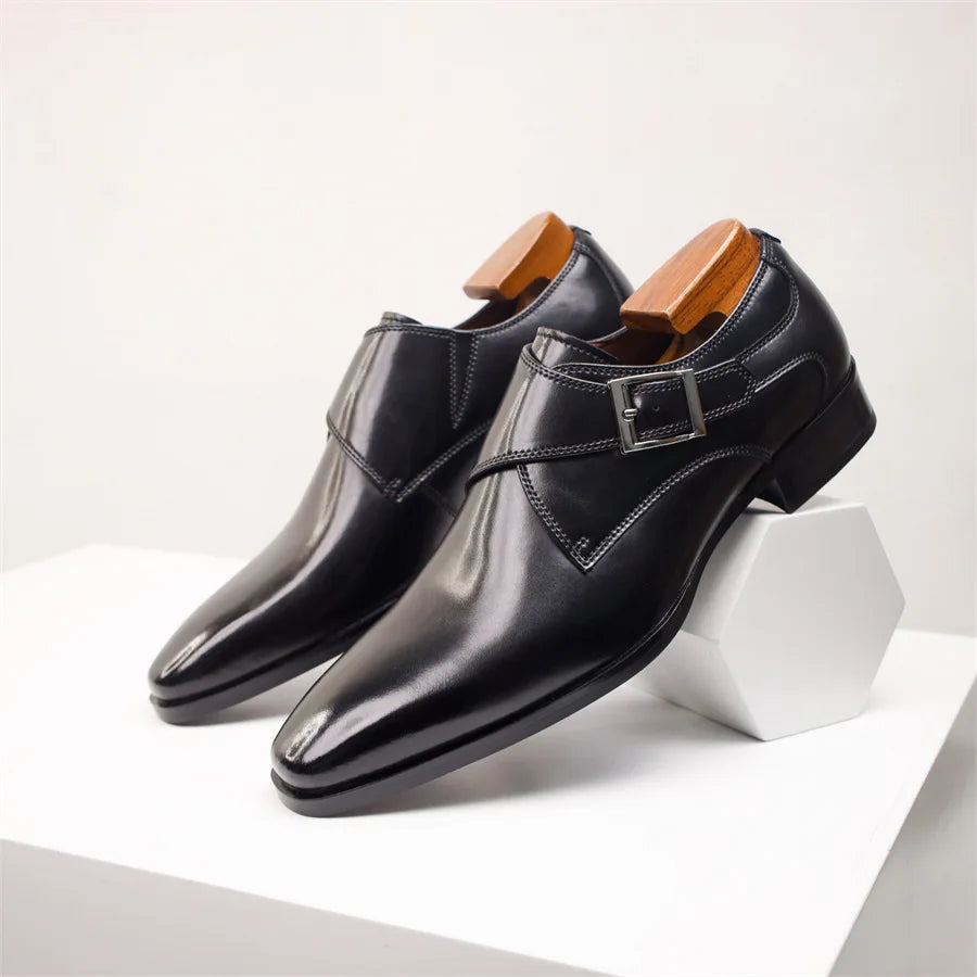 Antonio Ferrara | Roma Monk Strap Leather Shoes Luxe