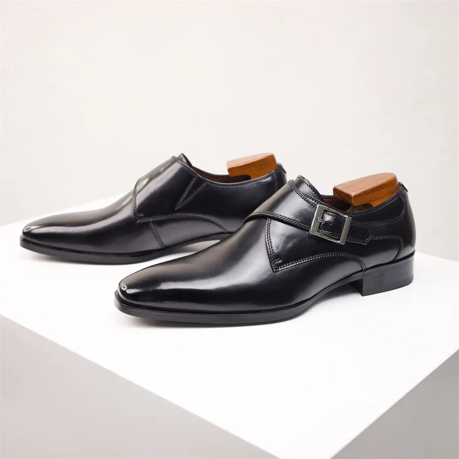 Antonio Ferrara | Roma Monk Strap Leather Shoes Luxe