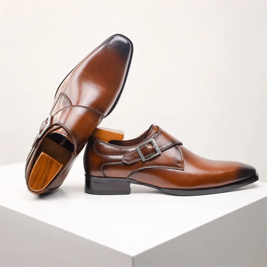 Antonio Ferrara | Roma Monk Strap Leather Shoes Luxe