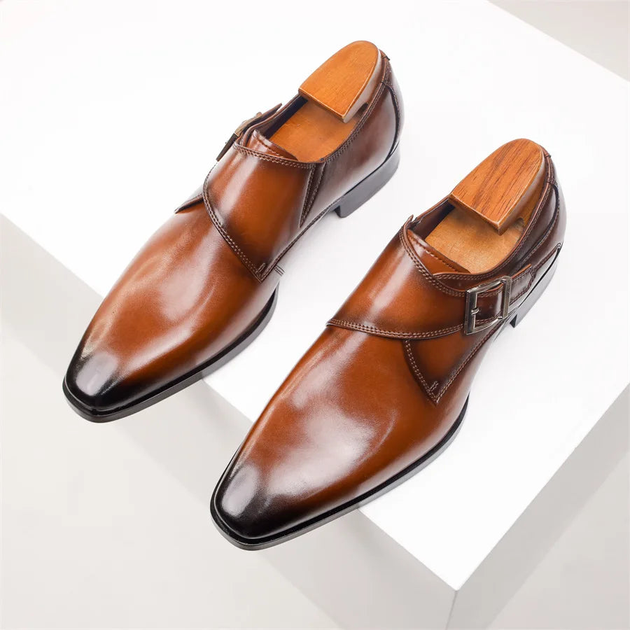 Antonio Ferrara | Roma Monk Strap Leather Shoes Luxe
