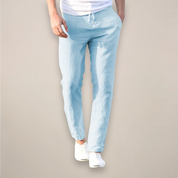 Andrea Costa | Capri Linen Slim Trousers Luxe