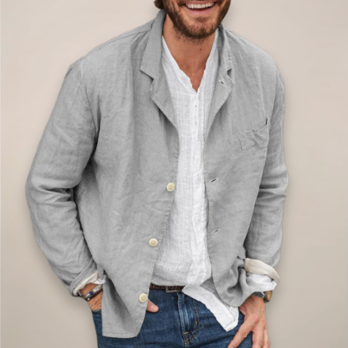 Arlo Linen Casual Blazer Shirt