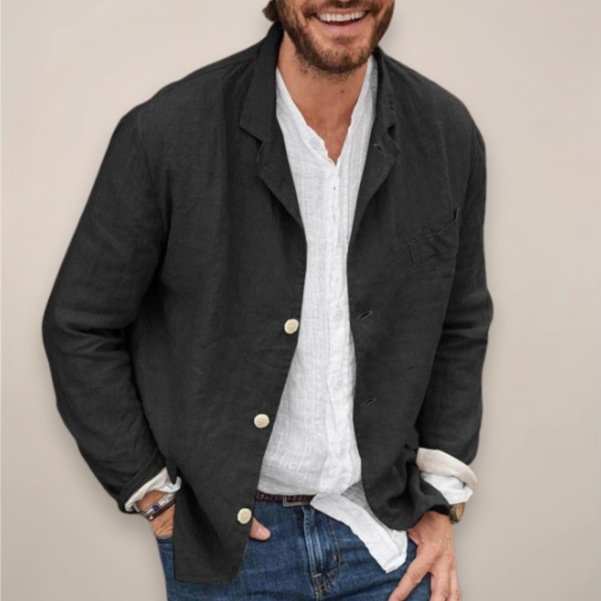 Arlo Linen Casual Blazer Shirt