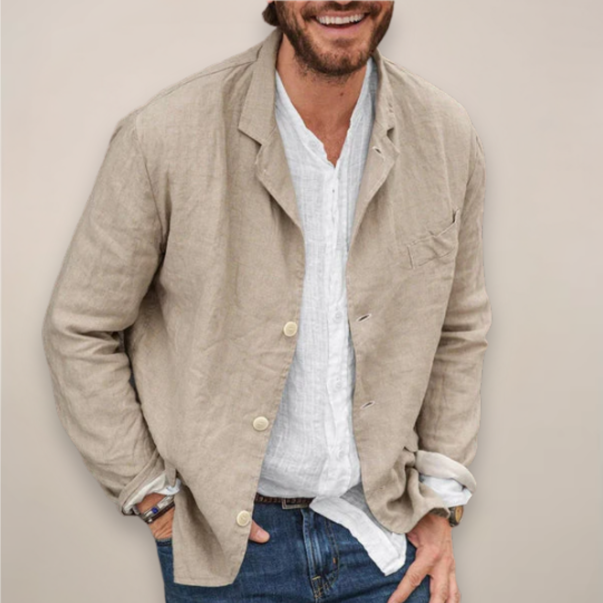 Arlo Linen Casual Blazer Shirt