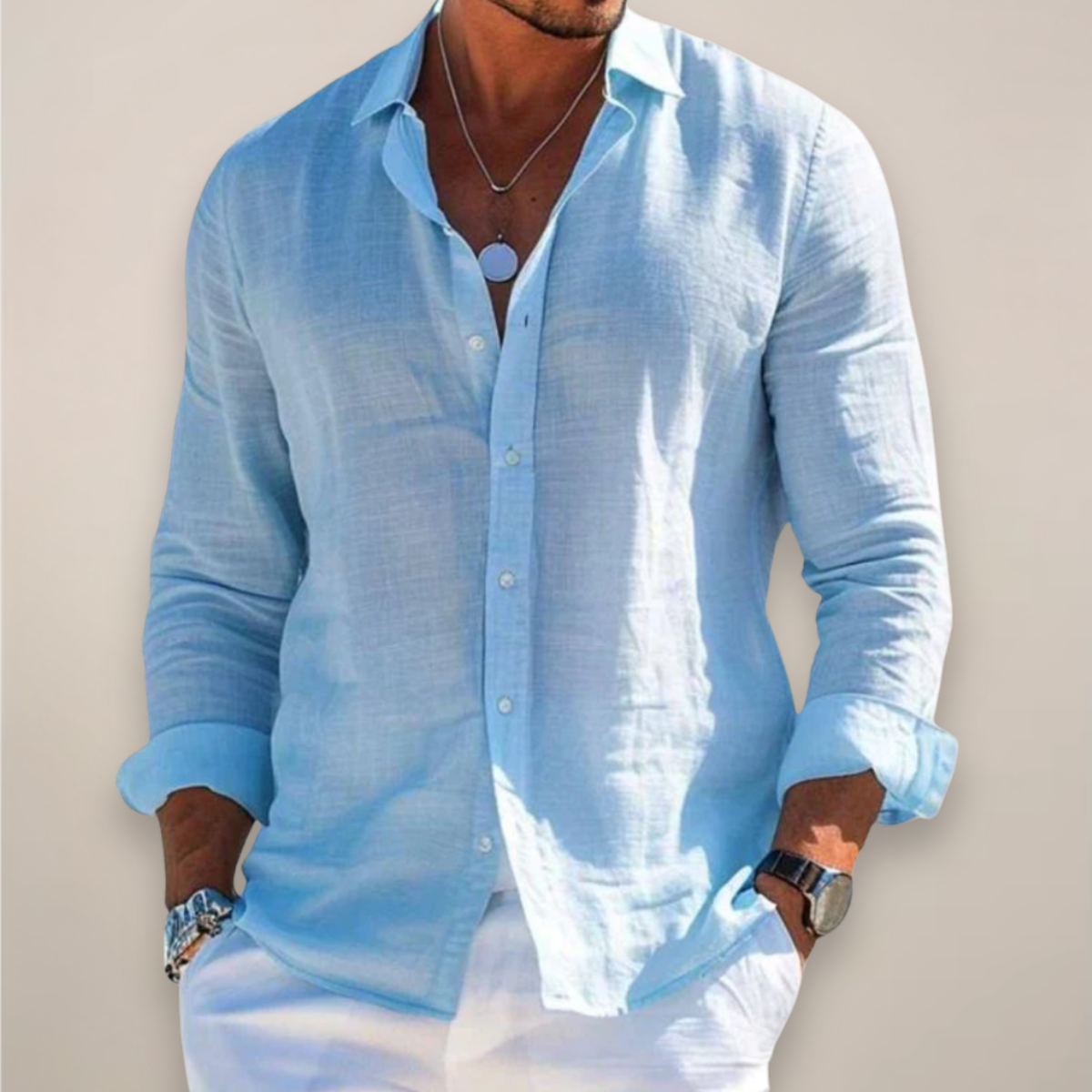 Alessio Romano | Riviera Linen Shirt Luxe