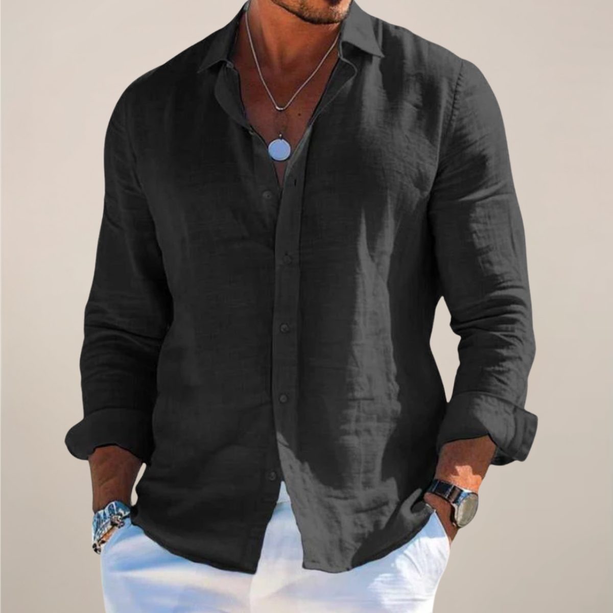 Alessio Romano | Riviera Linen Shirt Luxe