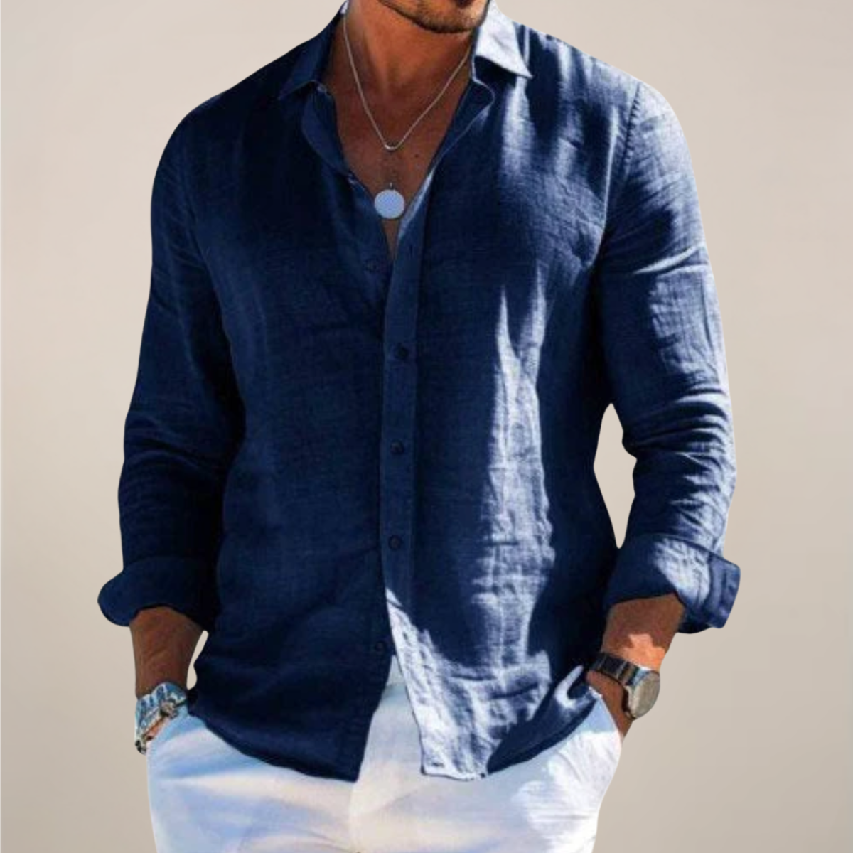 Alessio Romano | Riviera Linen Shirt Luxe