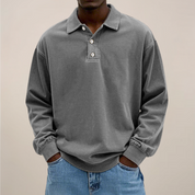 Lucas Bennett | Relaxed Polo Sweatshirt For Men