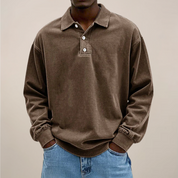 Lucas Bennett | Relaxed Polo Sweatshirt For Men