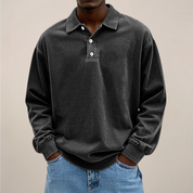 Lucas Bennett | Relaxed Polo Sweatshirt For Men