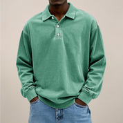 Lucas Bennett | Relaxed Polo Sweatshirt For Men