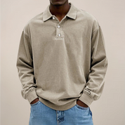 Lucas Bennett | Relaxed Polo Sweatshirt For Men