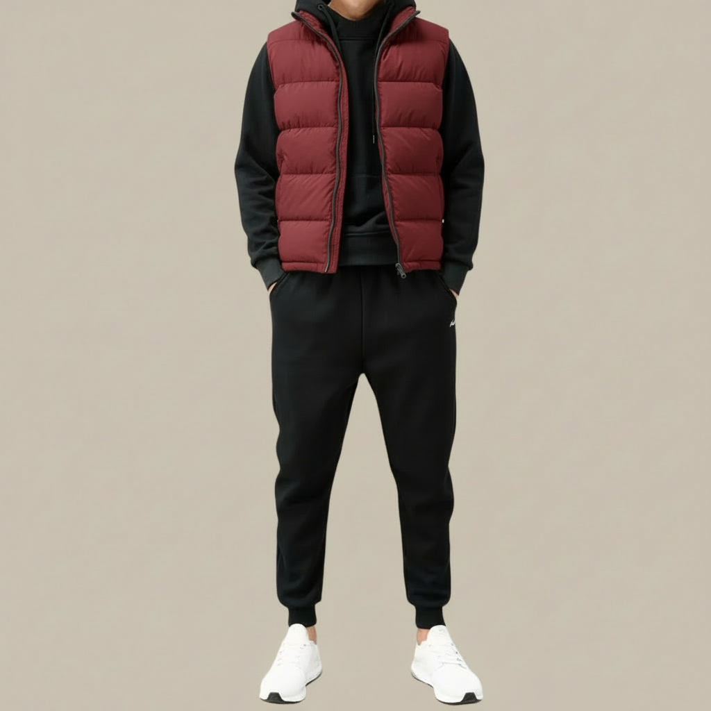 Ethan Montclair | Quilted Hooded Tracksuit Set For Men