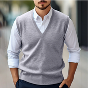 Henry Cavendish | Knitted V-Neck Vest For Men