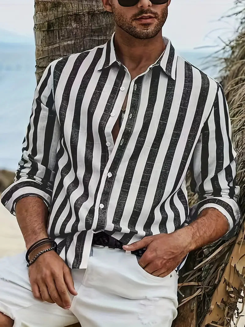 Luca Marino | Coastal Stripe Linen Shirt