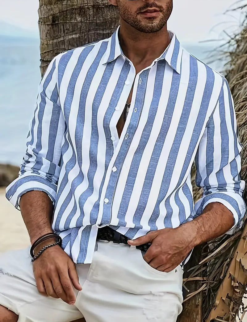 Mens-Striped-Casual-Shirt-Lightweight-Long-Sleeve-Shirt-for-Everyday-Wear.webp