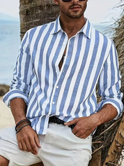 Luca Marino | Coastal Stripe Linen Shirt