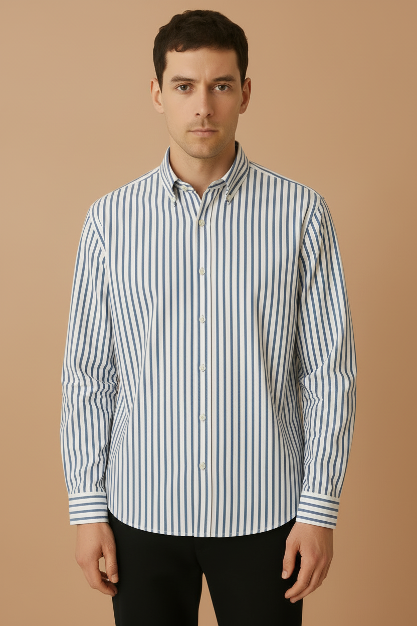 Adrian Cole | Striped Cotton Elegance Shirt