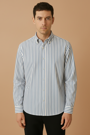 Adrian Cole | Striped Cotton Elegance Shirt