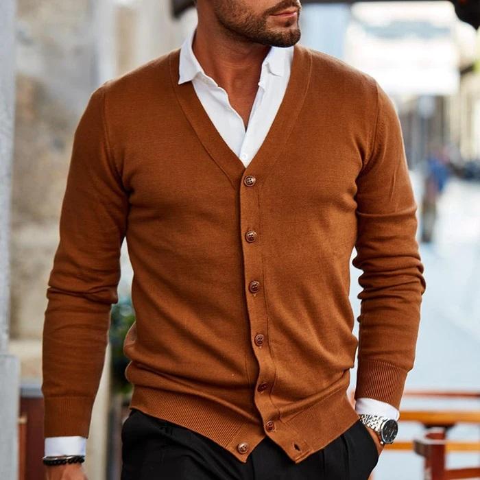 Edward Sinclair | Knitted Button Cardigan For Men