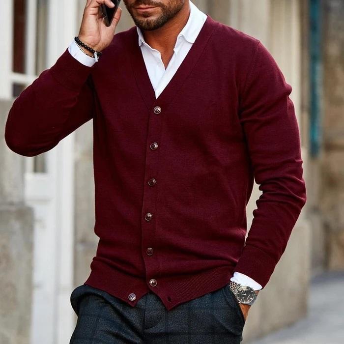 Edward Sinclair | Knitted Button Cardigan For Men