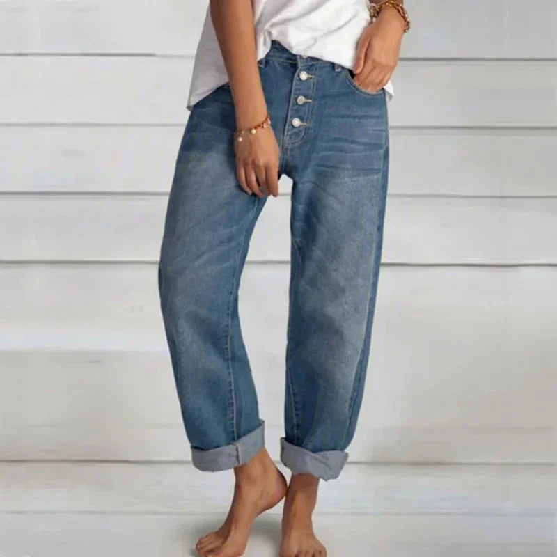 Chloé Beaumont | Relaxed Button-Fly Denim Jeans For Women