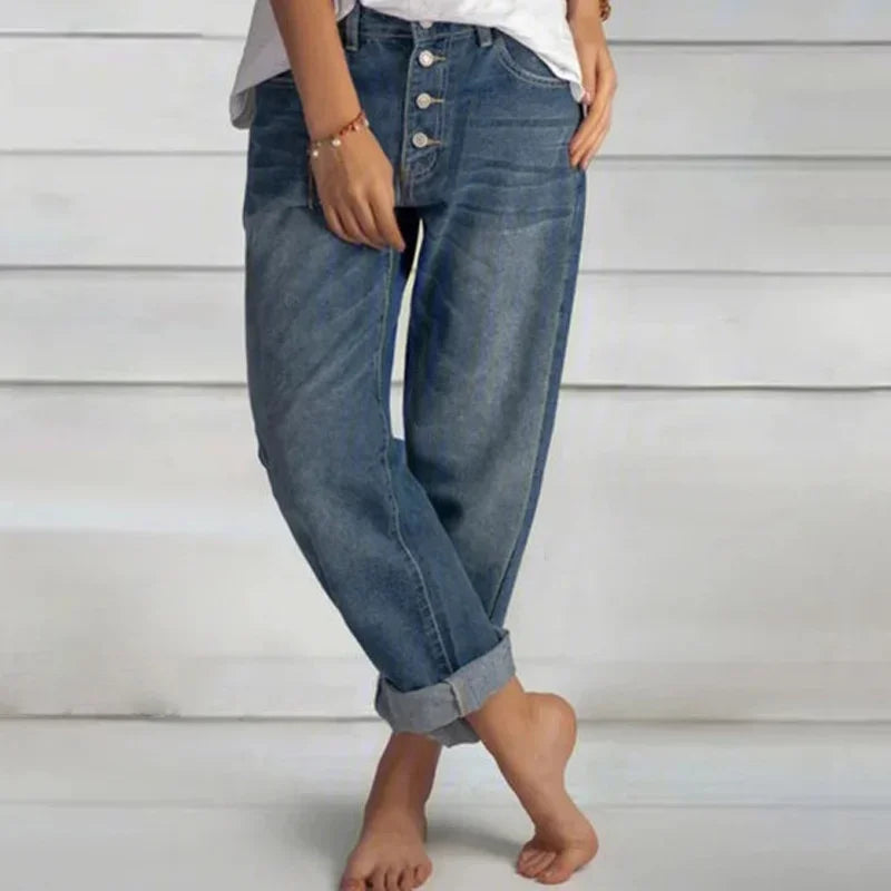 Chloé Beaumont | Relaxed Button-Fly Denim Jeans For Women