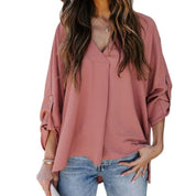 Isabelle Monroe | Elegant V-Neck Chiffon Blouse For Women
