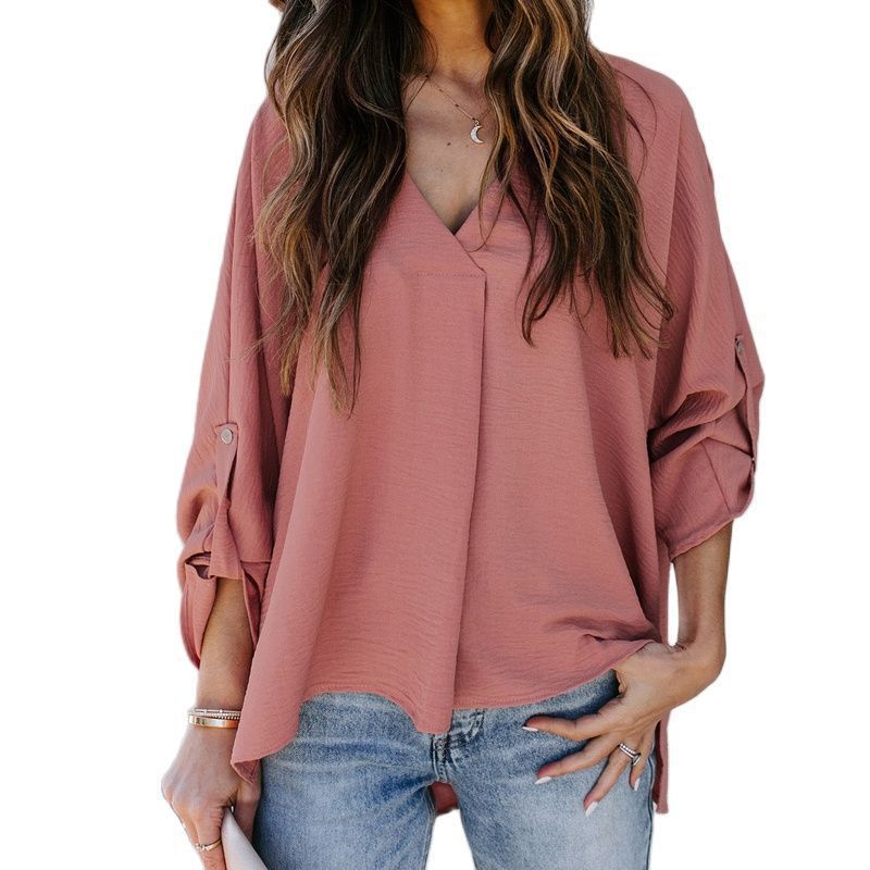 Isabelle Monroe | Elegant V-Neck Chiffon Blouse For Women
