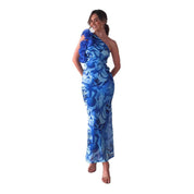 Isabella Romano | Floral One-Shoulder Maxi Dress For Women