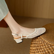 Isabella Moreau | Woven Slingback Heels For Women