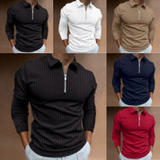 Sebastian Laurent | Ribbed Zip Collar Shirt For Men