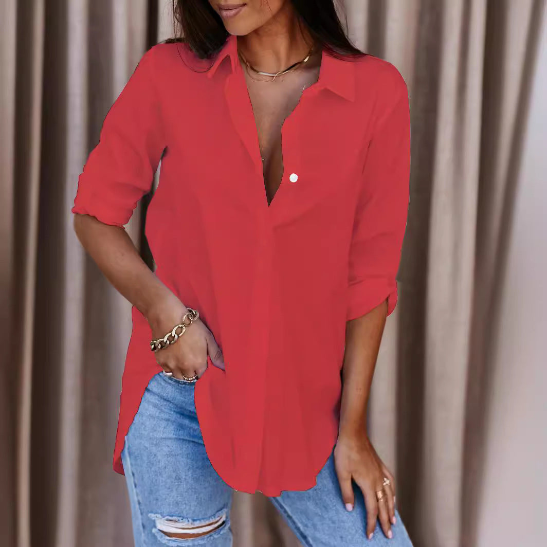 Olivia Whitmore | Relaxed Button-Up Shirt For Women