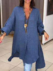 Valerie Kensington | Oversized Linen Shirt Dress For Women