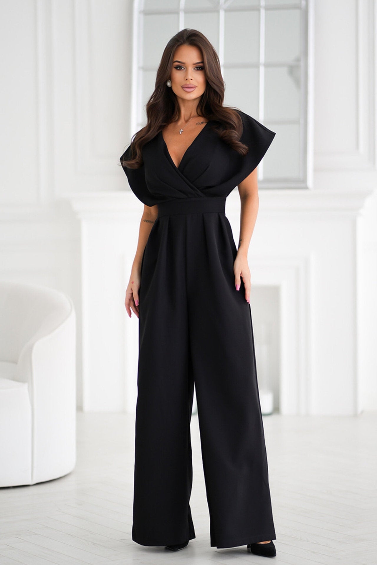 Sophia Bellini | Elegant Wide Leg Jumpsuit For Women