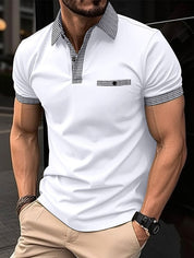 Enzo Whitmore | Contrast Trim Polo Shirt For Men