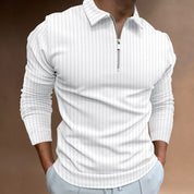 Sebastian Laurent | Ribbed Zip Collar Shirt For Men