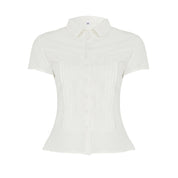 Elena Whitmore | Vintage Pleated Blouse For Women