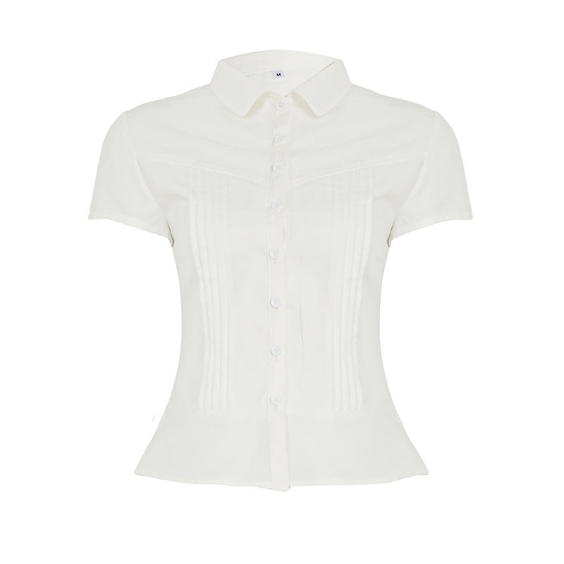 Elena Whitmore | Vintage Pleated Blouse For Women